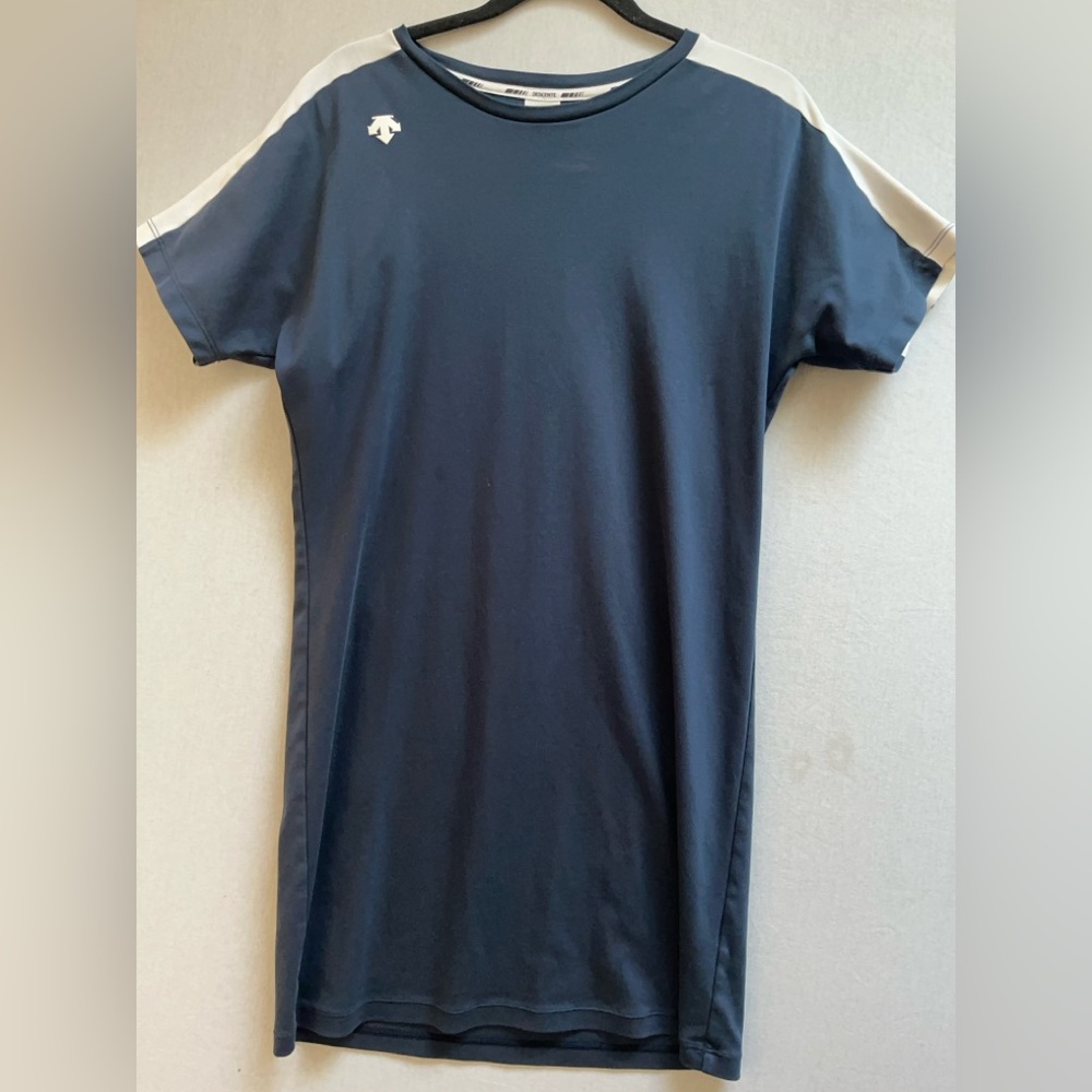 Descente Navy Cotton Spellout T-Shirt Dress Size 8